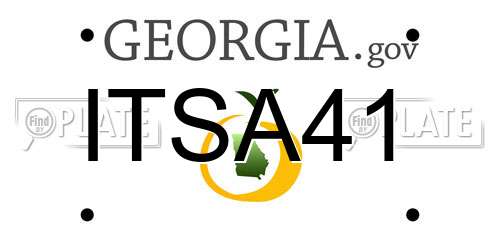 ITSA41 Georgia License Plate