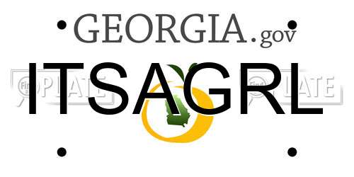 ITSAGRL Georgia License Plate