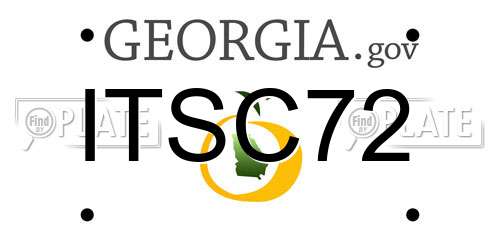 ITSC72 Georgia License Plate