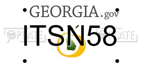 ITSN58 Georgia License Plate