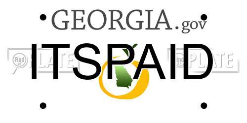 ITSPAID Georgia License Plate