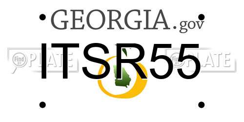 ITSR55 Georgia License Plate