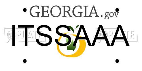 ITSSAAA Georgia License Plate