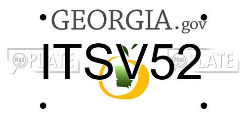 ITSV52 Georgia License Plate