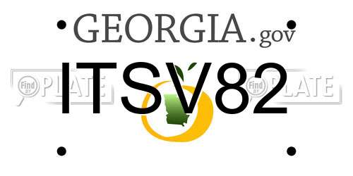 ITSV82 Georgia License Plate
