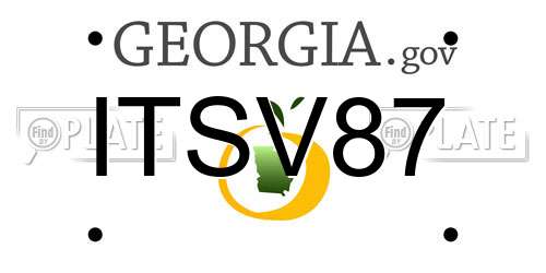 ITSV87 Georgia License Plate