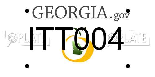 ITT004 Georgia License Plate