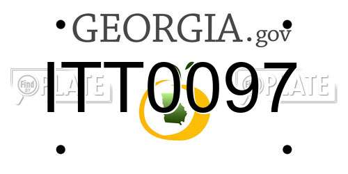 ITT0097 Georgia License Plate