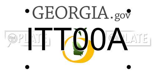ITT00A Georgia License Plate