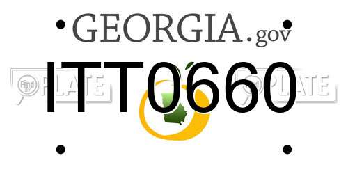 ITT0660 Georgia License Plate