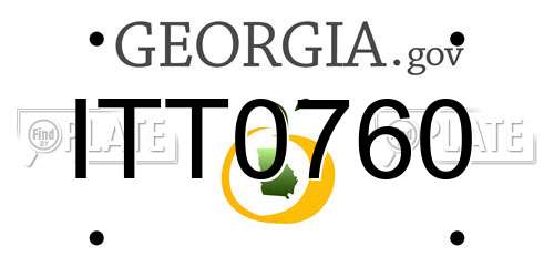 ITT0760 Georgia License Plate