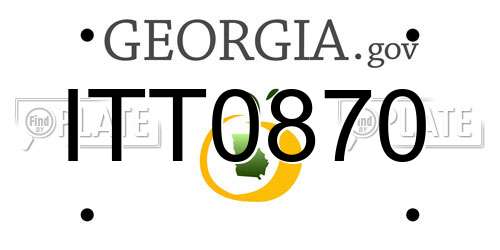 ITT0870 Georgia License Plate