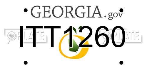 ITT1260 Georgia License Plate