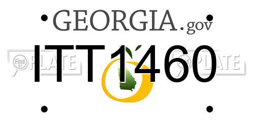 ITT1460 Georgia License Plate