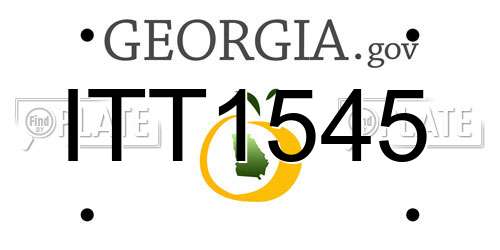 ITT1545 Georgia License Plate