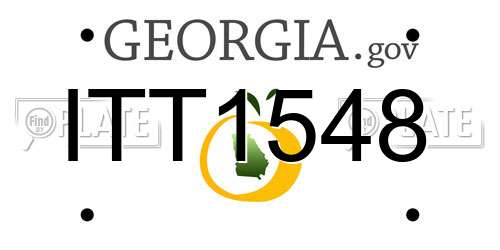 ITT1548 Georgia License Plate