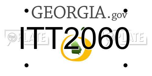 ITT2060 Georgia License Plate