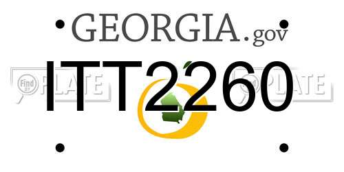 ITT2260 Georgia License Plate