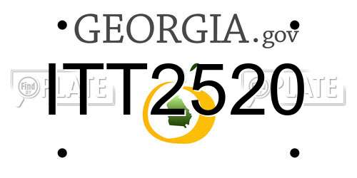 ITT2520 Georgia License Plate