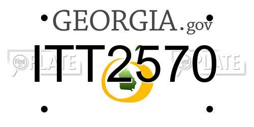 ITT2570 Georgia License Plate