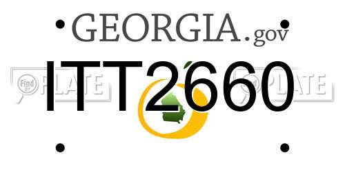 ITT2660 Georgia License Plate