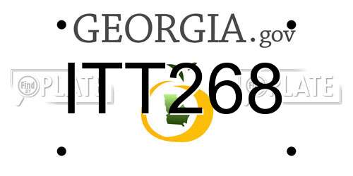 ITT268 Georgia License Plate