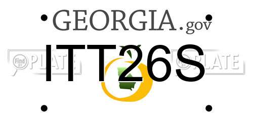 ITT26S Georgia License Plate