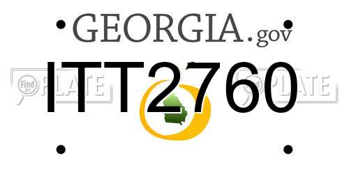 ITT2760 Georgia License Plate