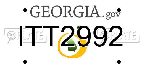 ITT2992 Georgia License Plate