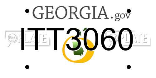 ITT3060 Georgia License Plate