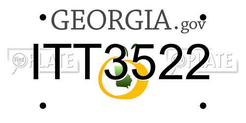 ITT3522 Georgia License Plate