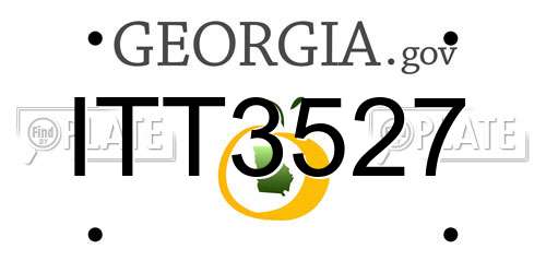 ITT3527 Georgia License Plate