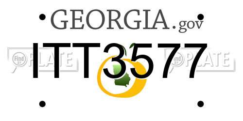 ITT3577 Georgia License Plate