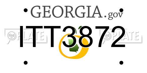 ITT3872 Georgia License Plate