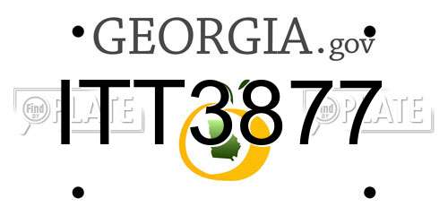 ITT3877 Georgia License Plate