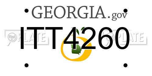 ITT4260 Georgia License Plate