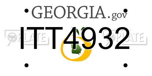 ITT4932 Georgia License Plate