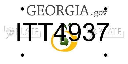 ITT4937 Georgia License Plate