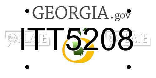 ITT5208 Georgia License Plate