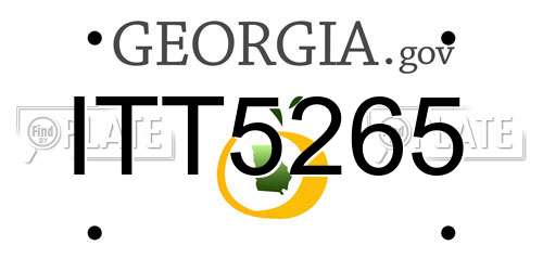 ITT5265 Georgia License Plate