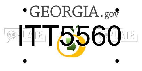 ITT5560 Georgia License Plate