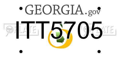 ITT5705 Georgia License Plate
