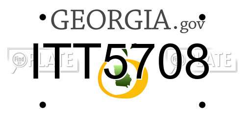 ITT5708 Georgia License Plate