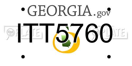 ITT5760 Georgia License Plate