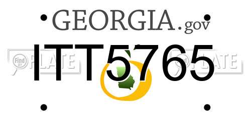 ITT5765 Georgia License Plate