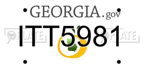ITT5981 Georgia License Plate