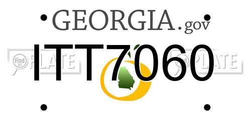 ITT7060 Georgia License Plate