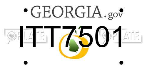 ITT7501 Georgia License Plate
