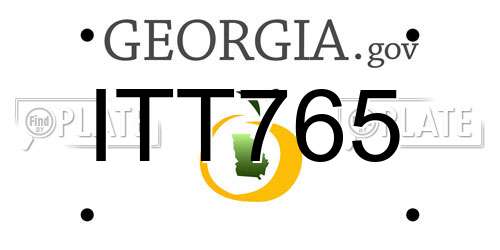 ITT765 Georgia License Plate