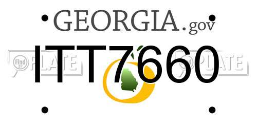 ITT7660 Georgia License Plate